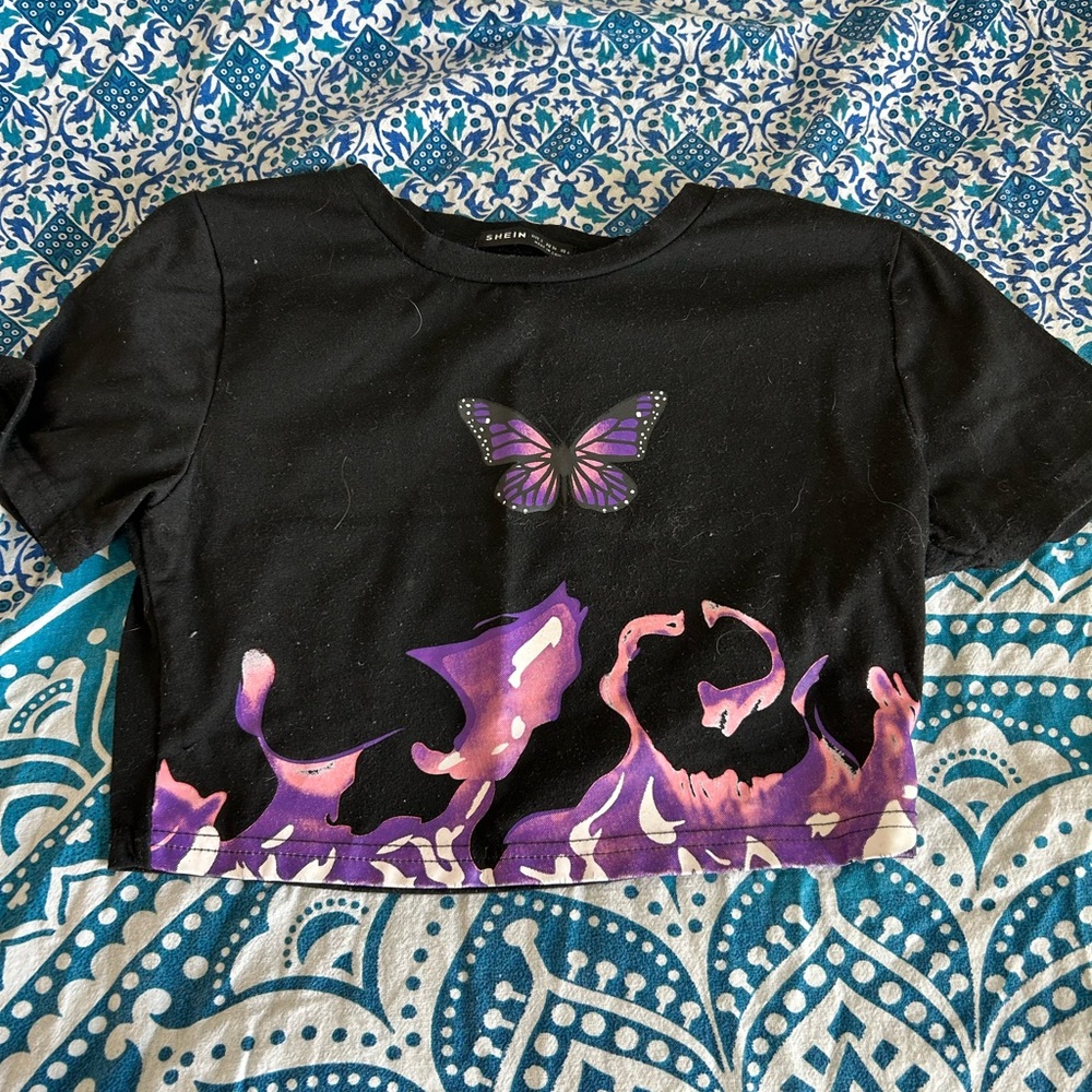Butterfly Flame Crop Top
